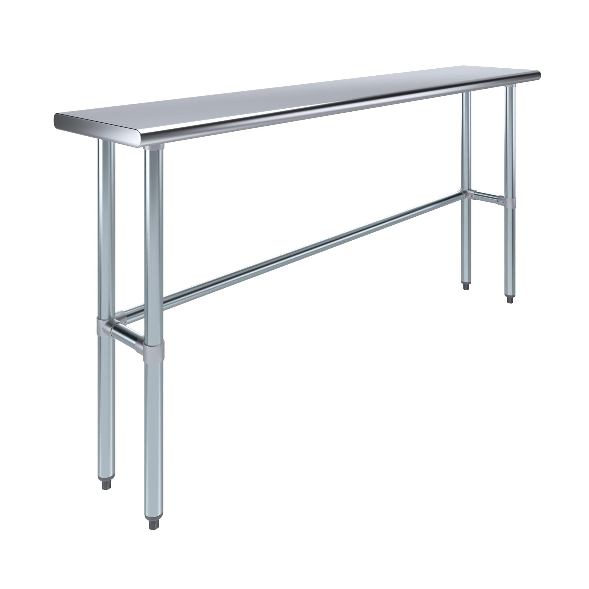 72" Stainless Steel Work Table with Galvanized Legs