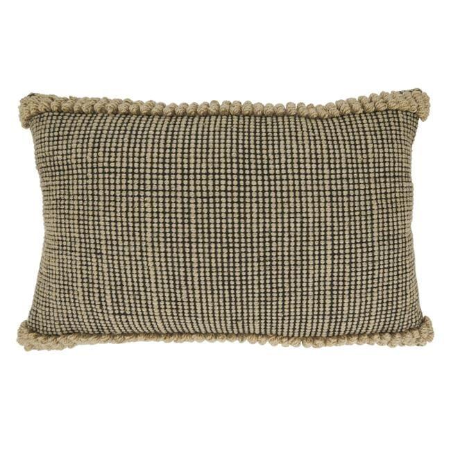 Saro Lifestyle Rustic Charm Outdoor Poly Filled Throw Pillow, Beige, 14"x22"