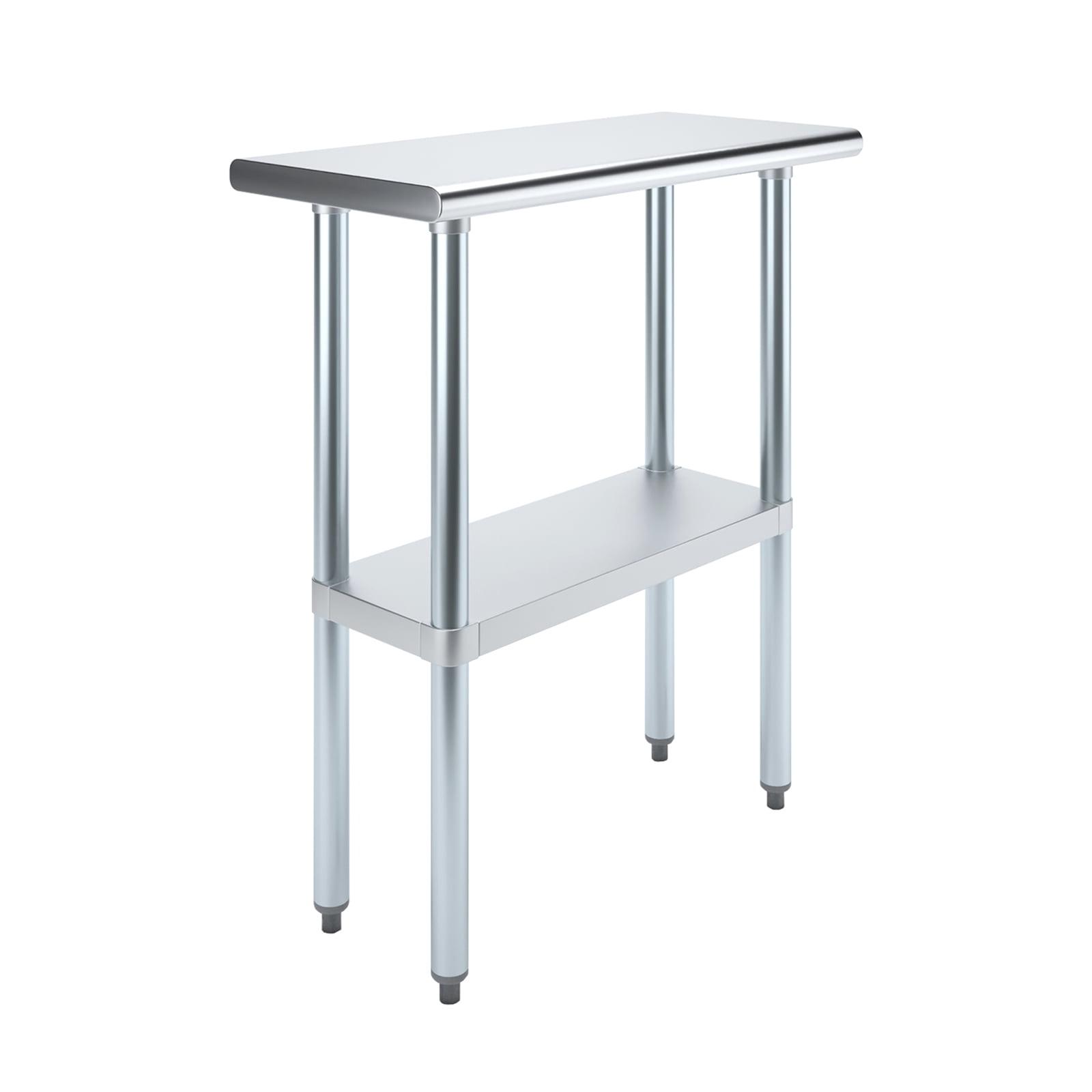 Stainless Steel Work Table with Undershelf. Metal Prep Table. NSF - Certified