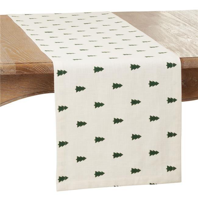 Saro Lifestyle Christmas Tree Table Runner