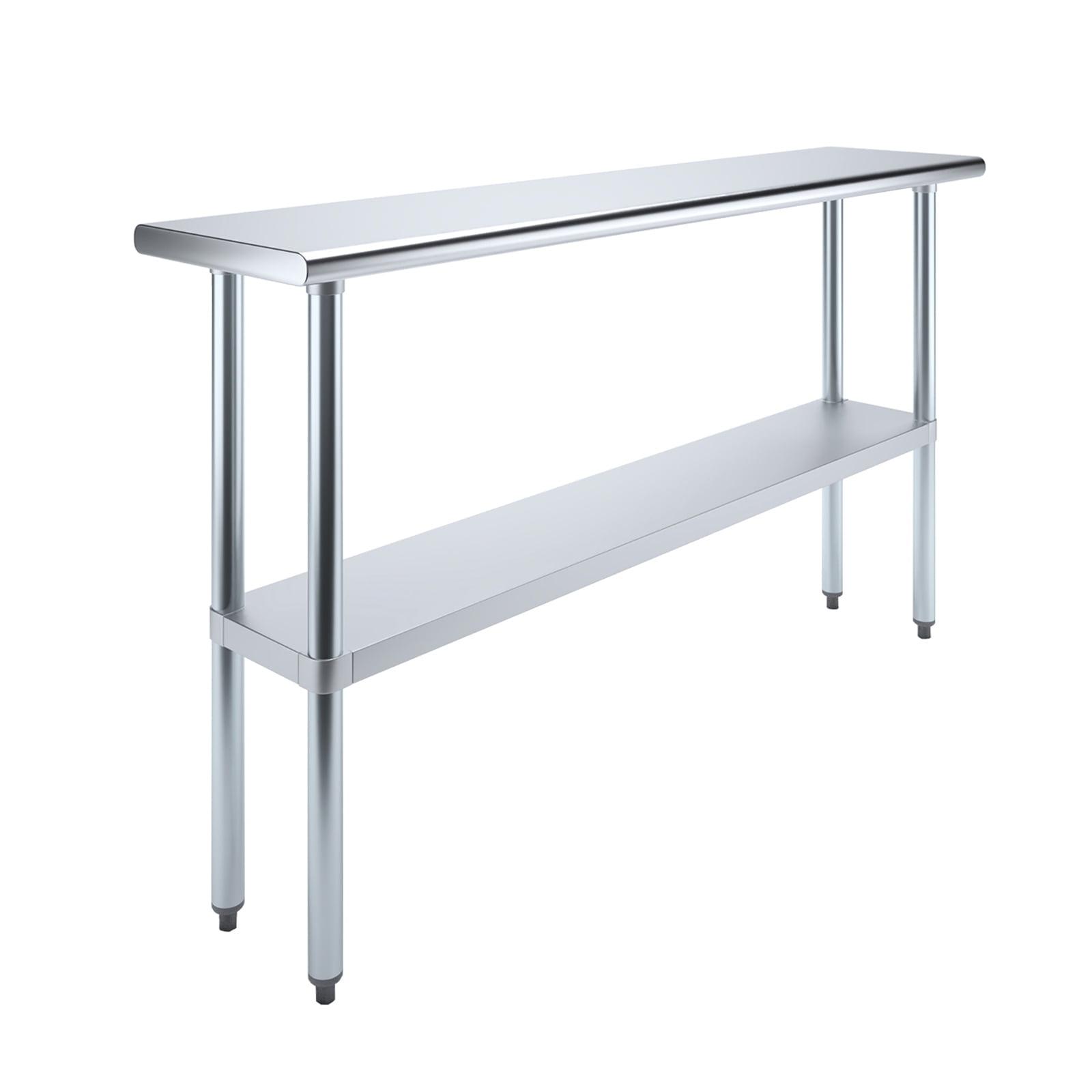 Stainless Steel Work Table with Undershelf. Metal Prep Table. NSF - Certified