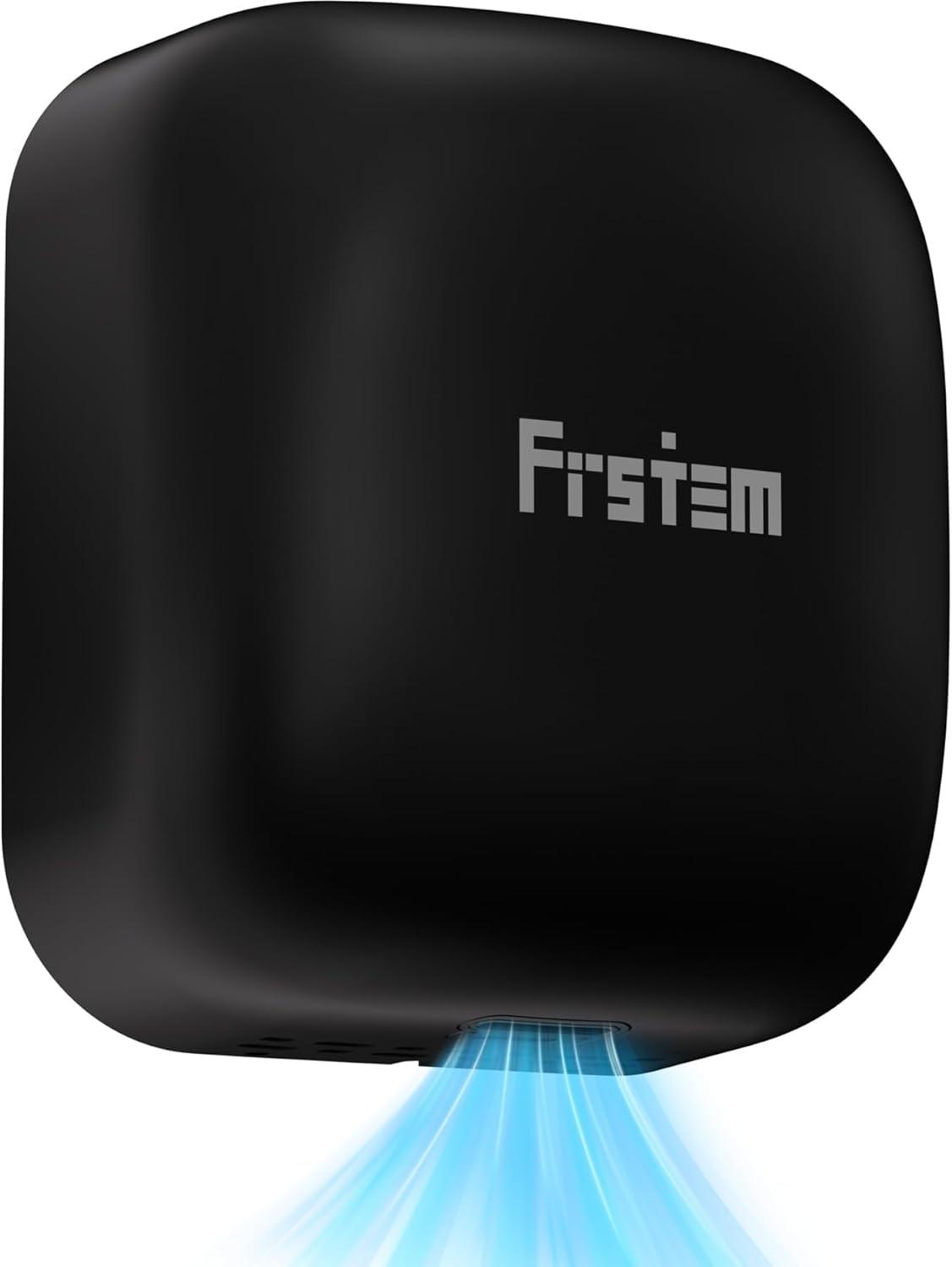 Frstem 1400W Commercial Hand Dryers, Automatic High Speed Hand Dryer Machine With Auto-Infrared Sensor&Smart Temp Control, Air Wiper Compact Hand Dryer For Home, Bathrooms, Restaurants, Hotels, Black