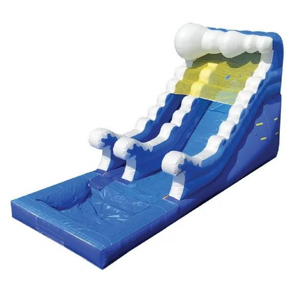 Jingo Jump 14' H x 27' L Inflatable Ocean Water Slide with Air Blower