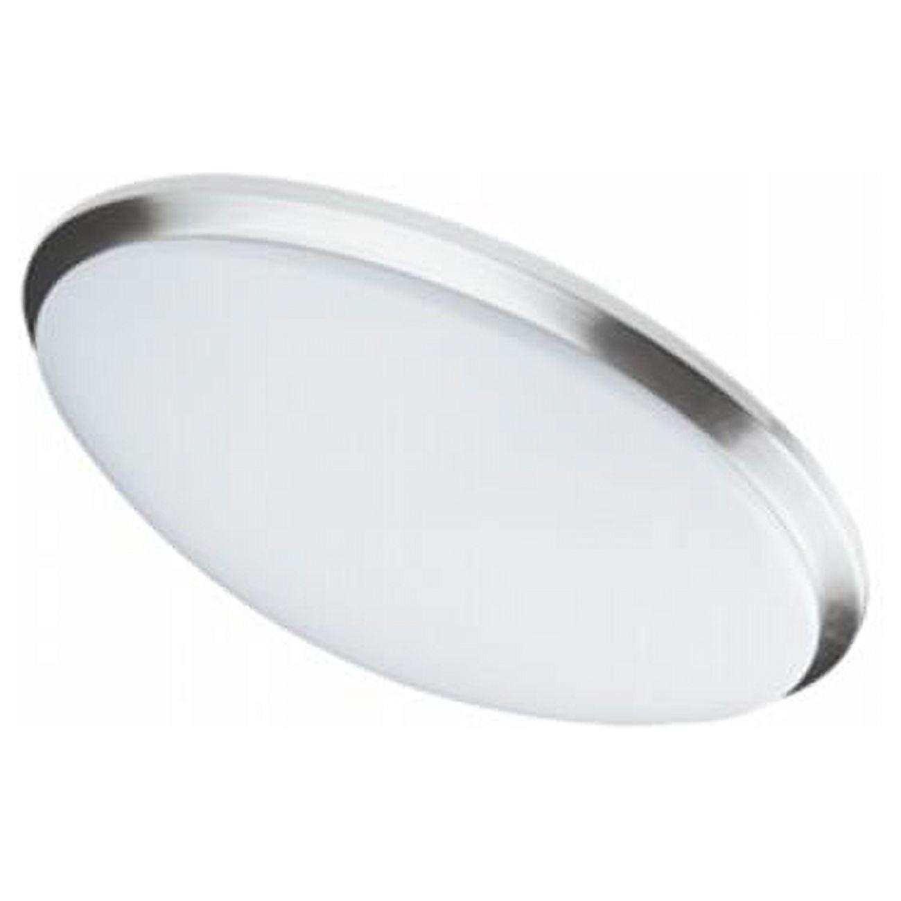 Modern Chrome Glass LED Ceiling Flush Mount, 11-inch