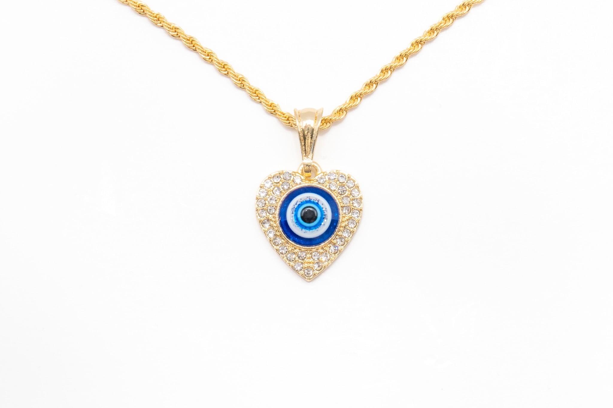 Rope with Gold All seeing Eye Pendant - 20 Gold