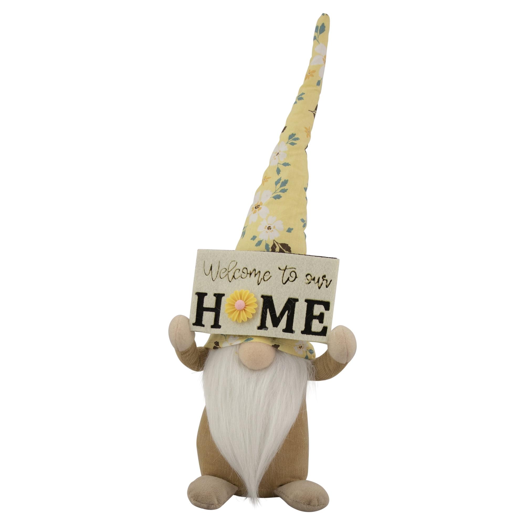 Northlight 15.25" Spring Sunflower Hat Gnome with Home Sign