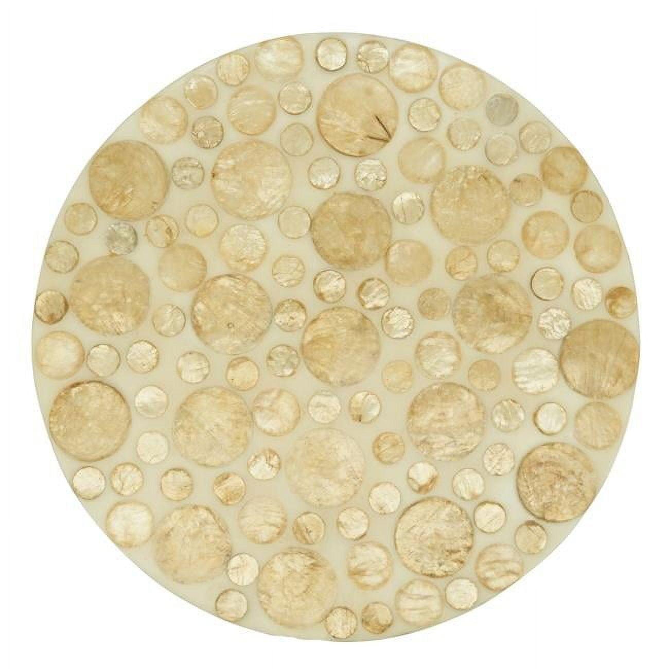 Gold Capiz Shell and Resin Round Placemats, Set of 4