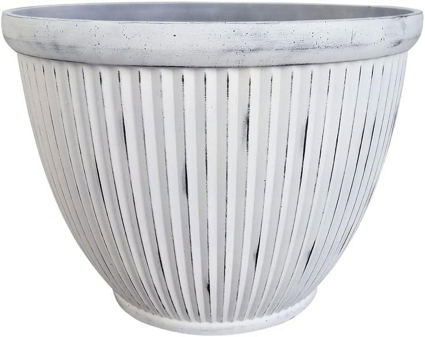 15 in. Afterglow White Resin Westland Patio Planter