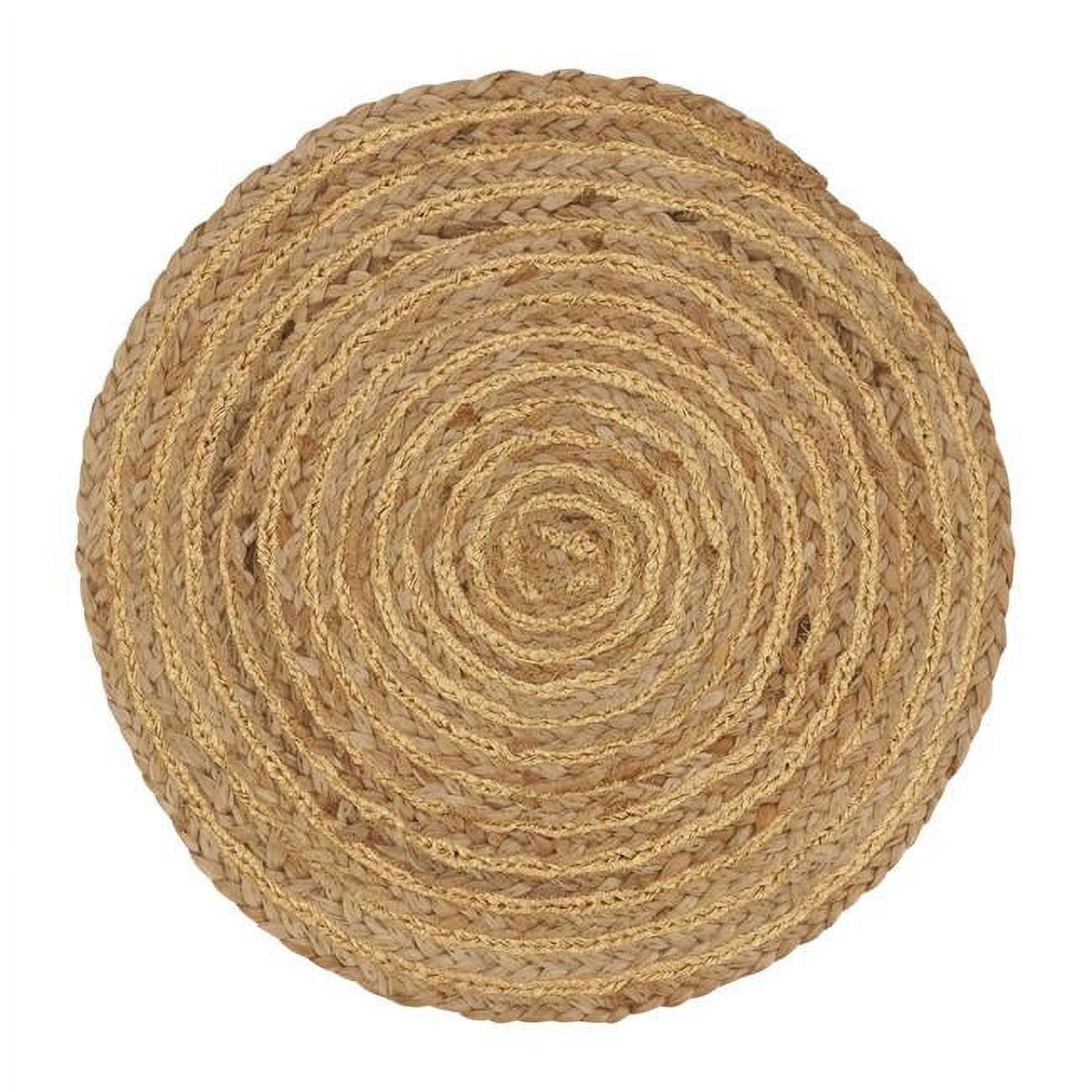 Gold Shimmer Spiral Jute Round Placemats, Set of 4