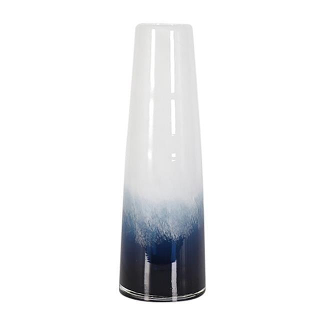 Glass Vase Decorative Coastal Style Modern Handcrafted Sleek Glass Accent Piece for Contemporary Decor