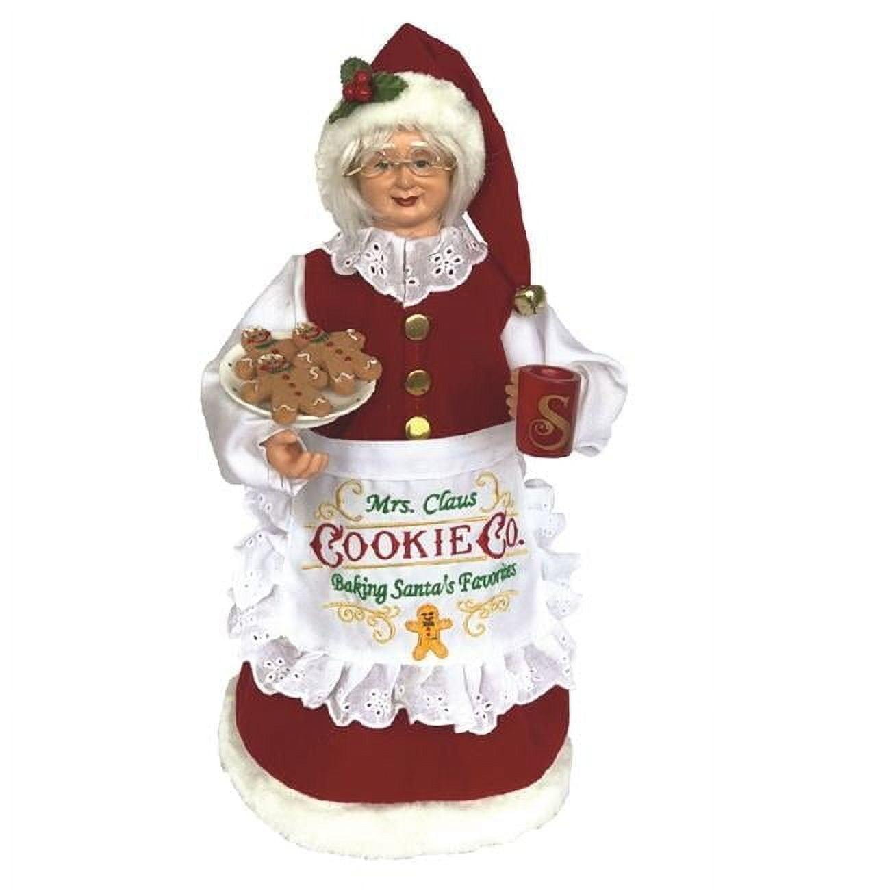 Mrs. Claus Cookie Co. Red and White Resin Figurine