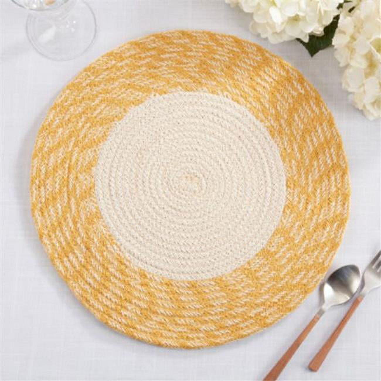 100% Cotton No Pattern Round Placemat