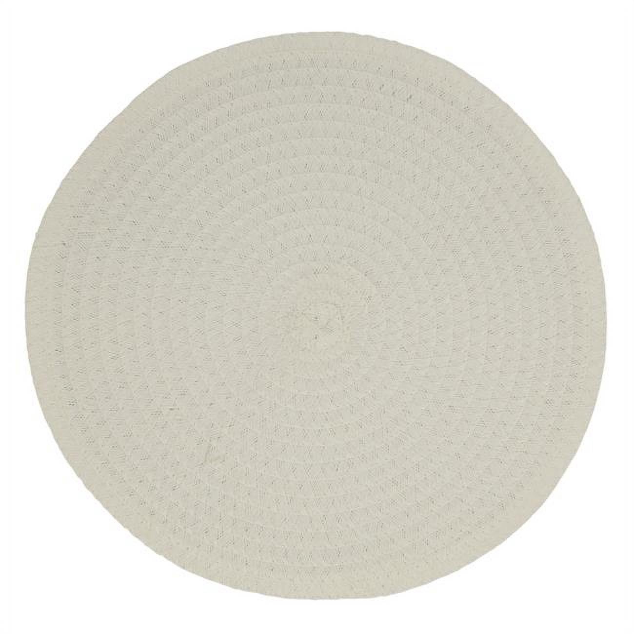 White 15" Round Fabric Placemats - Set of 4