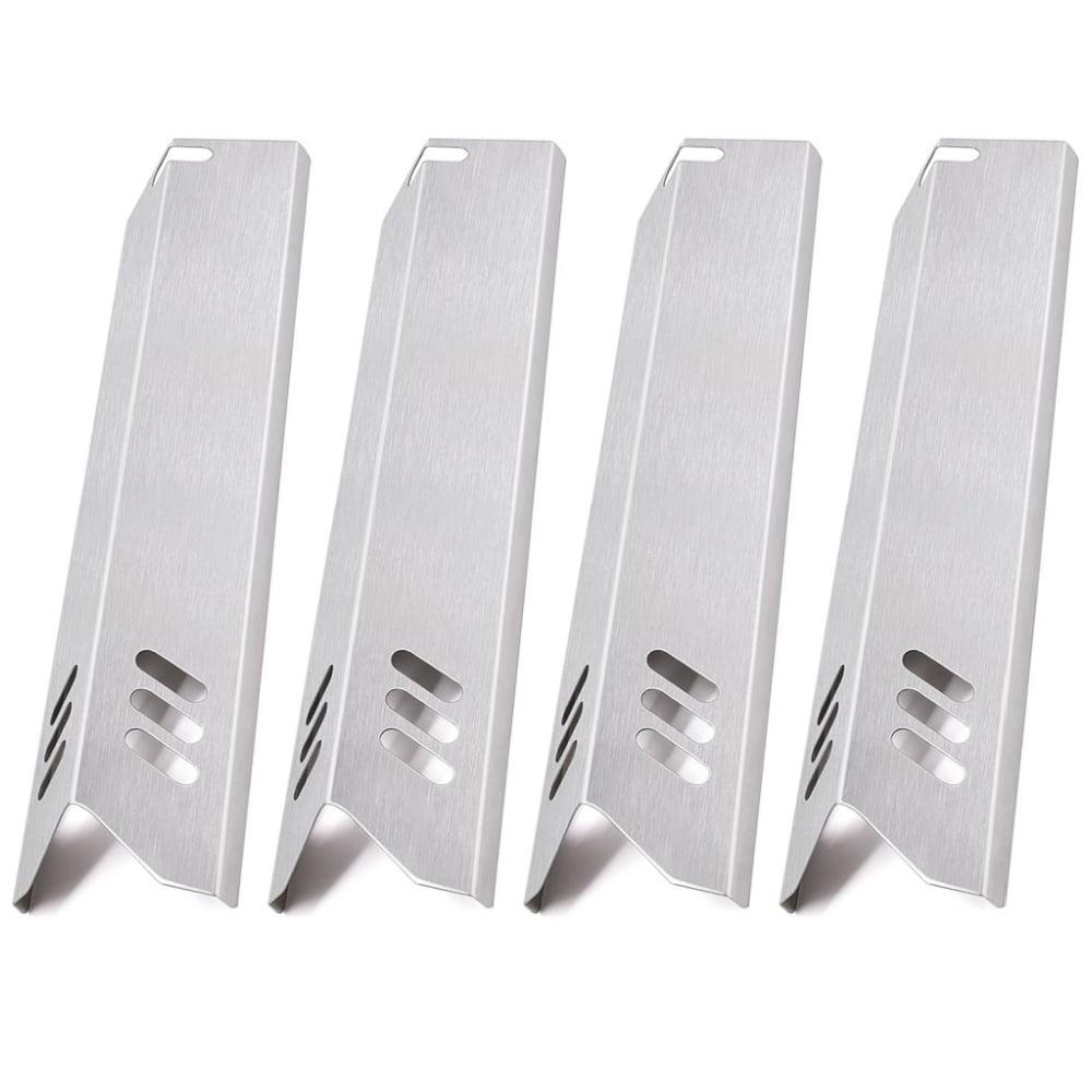 Unicook 15 Inch Grill Heat Plates for Dyna-Glo, Grill Burner Covers, Grill Parts Porcelain Heat Shields for Backyard, 4 Pack