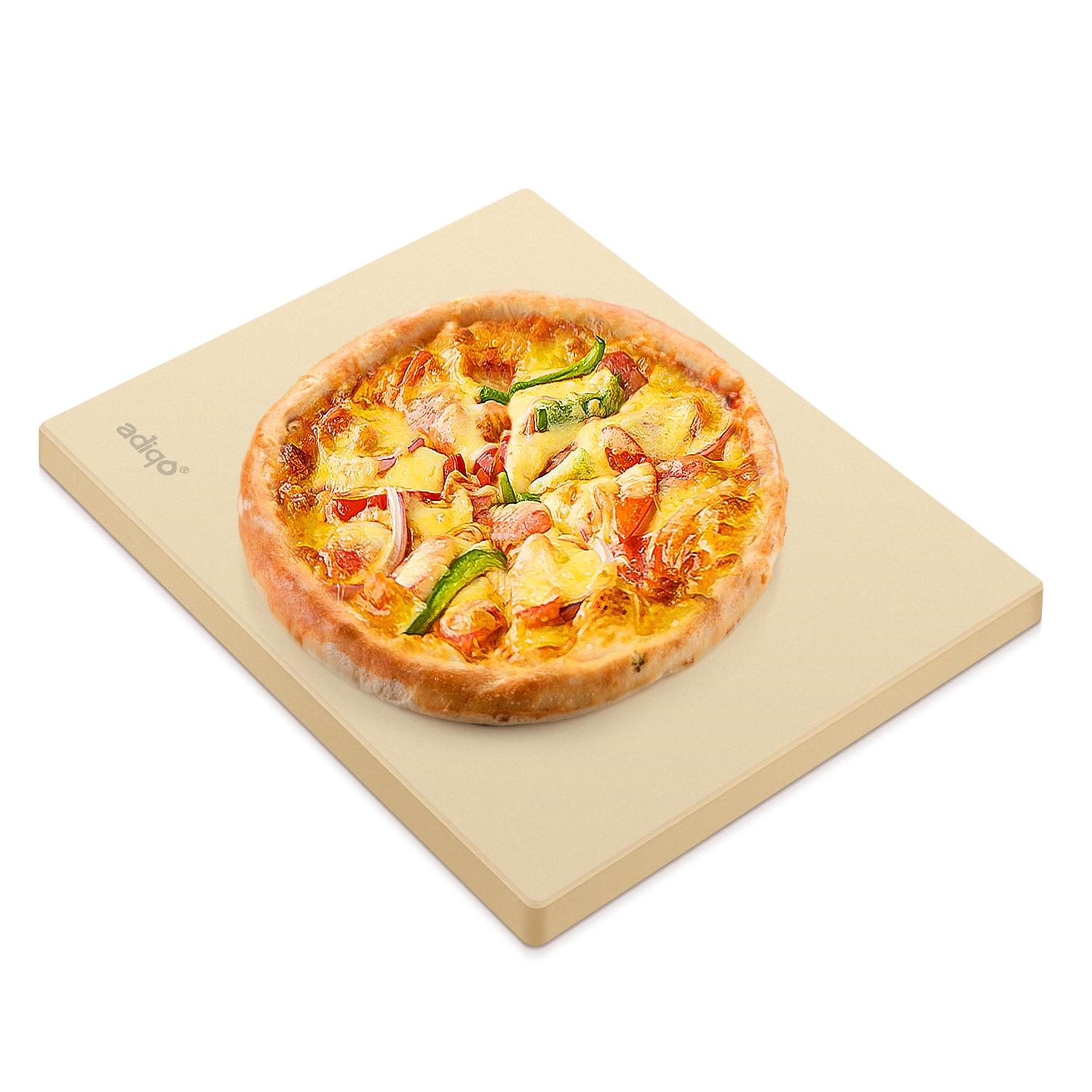 Adiqo 15-Inch Rectangular Food Grade Cordierite Pizza Stone