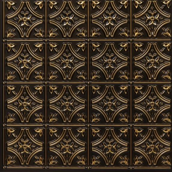 FromPlainToBeautifulInHours Gothic Reims 2 Ft. X 2 Ft. Drop-In Or Glue-Up PVC Ceiling Tile (Set of 10)