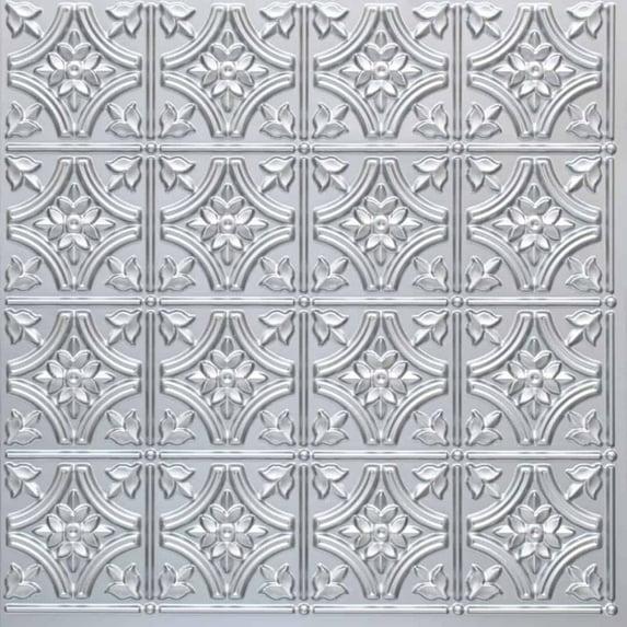 FromPlainToBeautifulInHours Gothic Reims 2 Ft. X 2 Ft. Drop-In Or Glue-Up PVC Ceiling Tile (Set of 10)