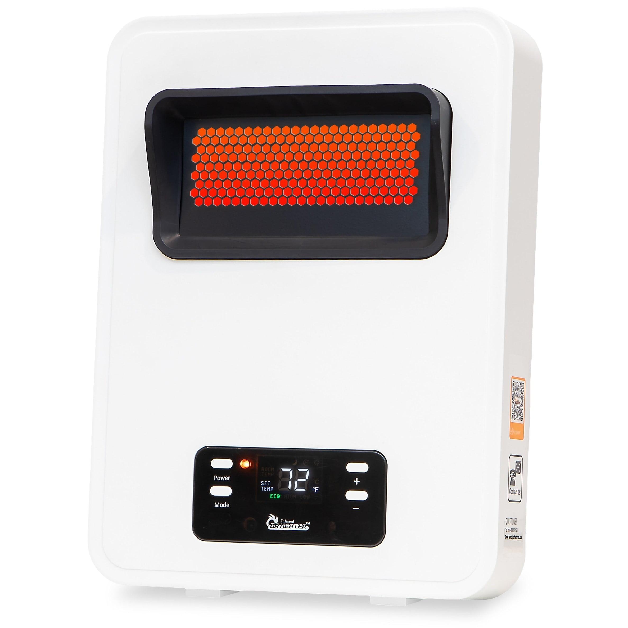 White Wall Mount 1500W Electric Space Heater with WiFi and Remote