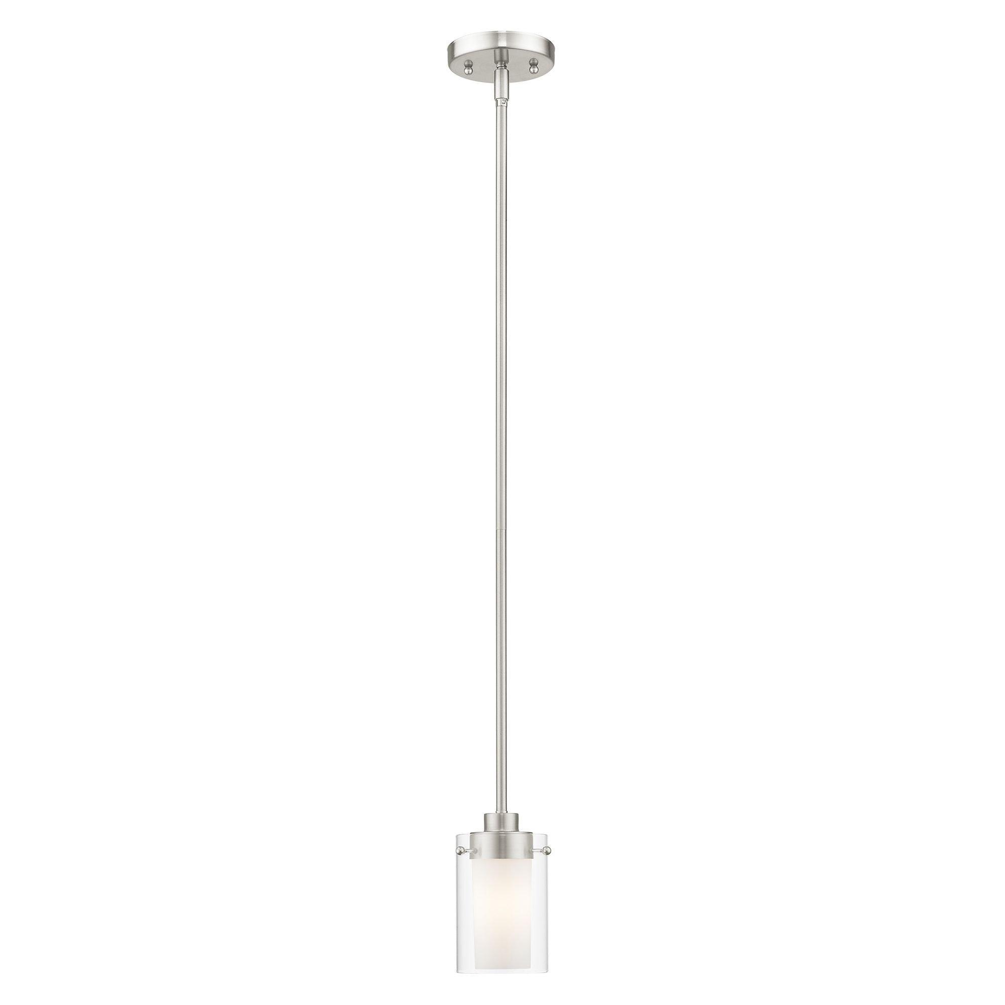 1540-91-Livex Lighting-Manhattan - 1 Light Mini Pendant in Contemporary Style - 5 Inches wide by 8 Inches high     -Traditional Installation
