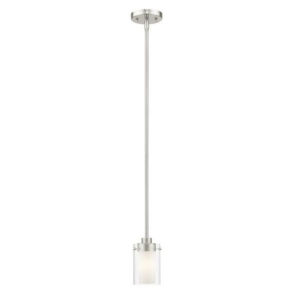 1540-91-Livex Lighting-Manhattan - 1 Light Mini Pendant in Contemporary Style - 5 Inches wide by 8 Inches high     -Traditional Installation