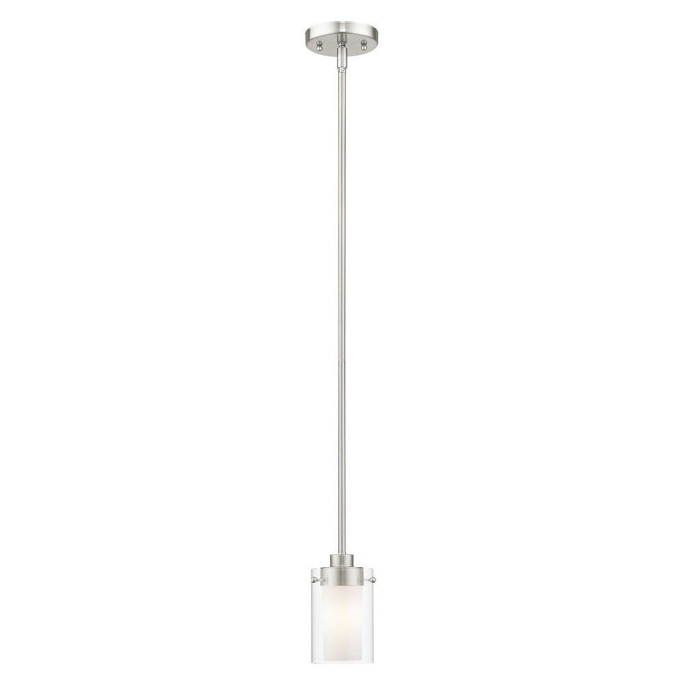1540-91-Livex Lighting-Manhattan - 1 Light Mini Pendant in Contemporary Style - 5 Inches wide by 8 Inches high     -Traditional Installation