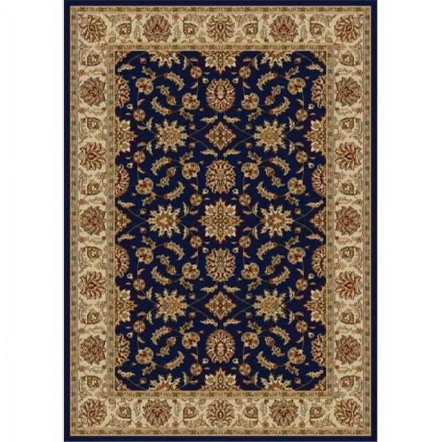 1592-1082-NAVY Como Rectangular Navy Blue Traditional Italy Area Rug- 7 ft. 9 in. W x 11 ft. H