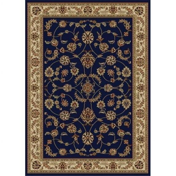 1596-1354-NAVY Como Rectangular Navy Blue Traditional Italy Area Rug- 2 ft. 2 in. W x 7 ft. 7 in. H