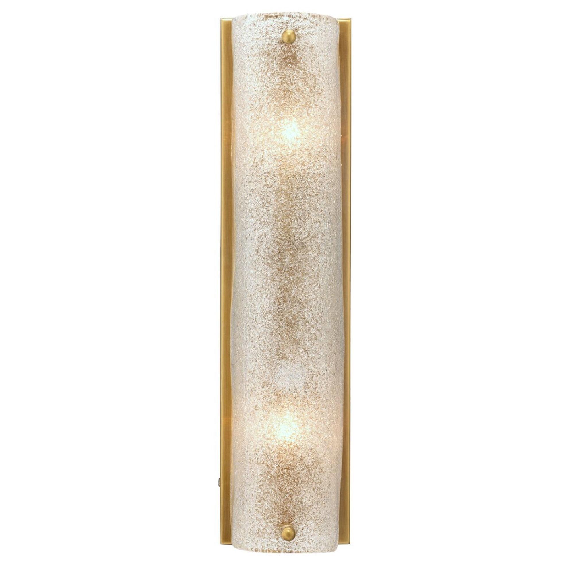 Jamie Young Co Moet Double Rounded Steel Metal/Glass Sconce in Brass