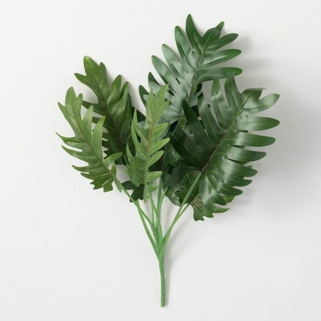16"H Sullivans No-Fuss Philodendron Leaf Bush, Green