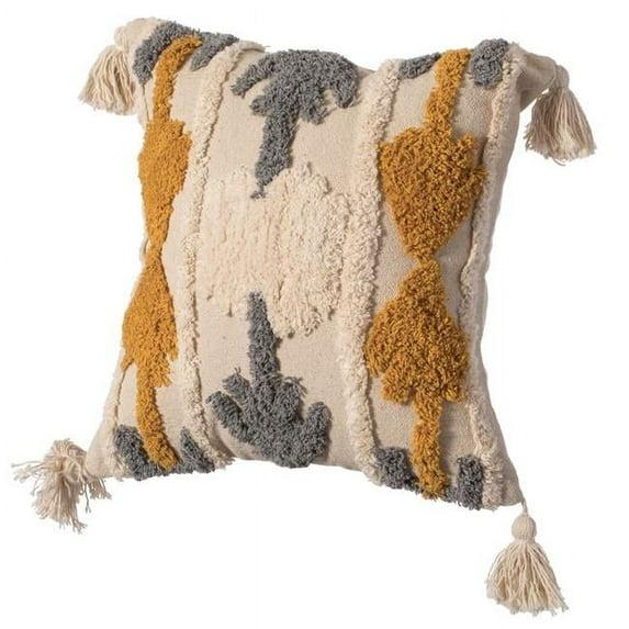 DEERLUX 16" Handwoven Cotton Throw Pillow Cover with Tufted Southwest Tribal Pattern and Corner Tassels without Cushion, Multicolor & Reviews | Wayfair