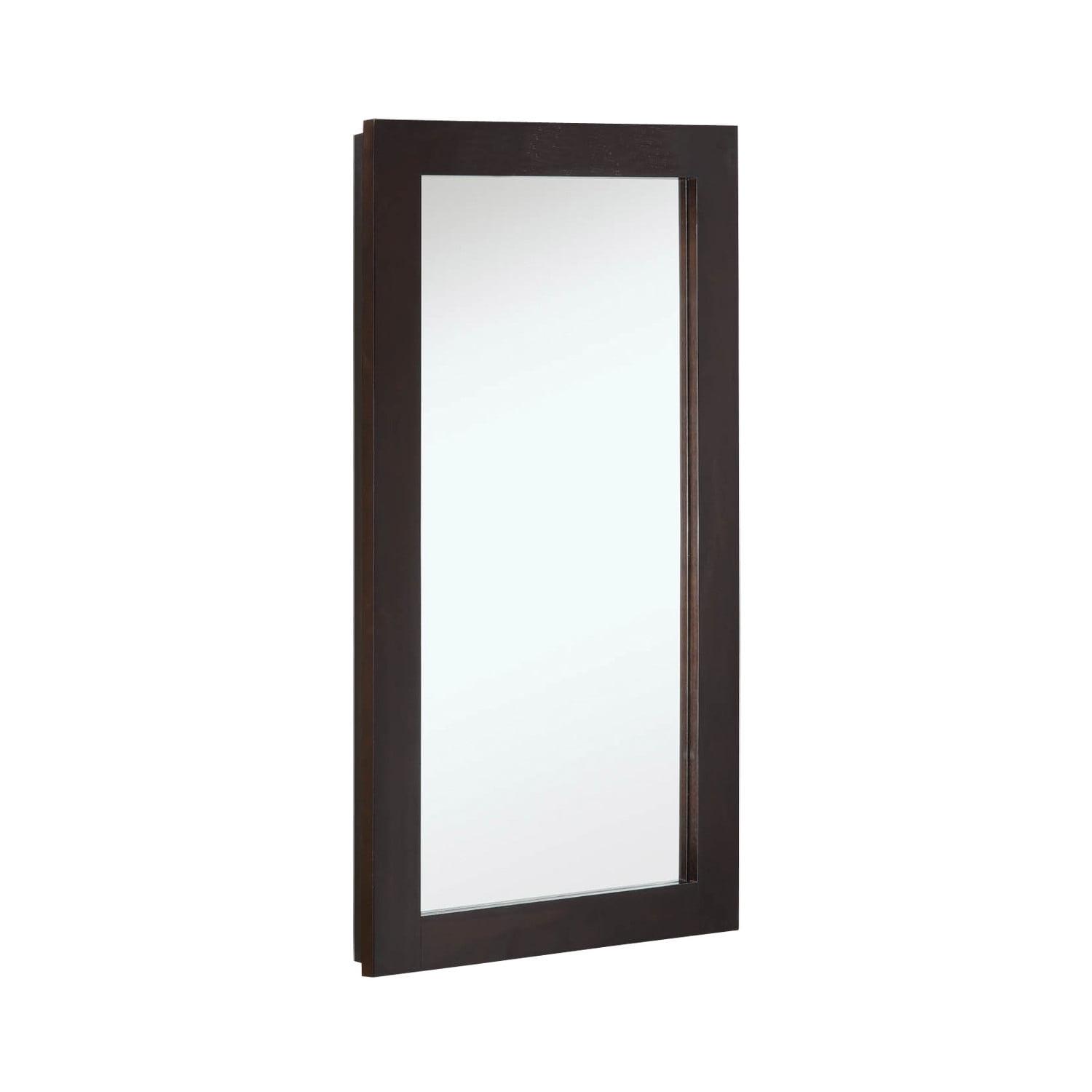 Design House 16" x 5" x 30" Wall Mounted 1-Door Mirrored Bathroom Medicine Cabinet, Espresso
