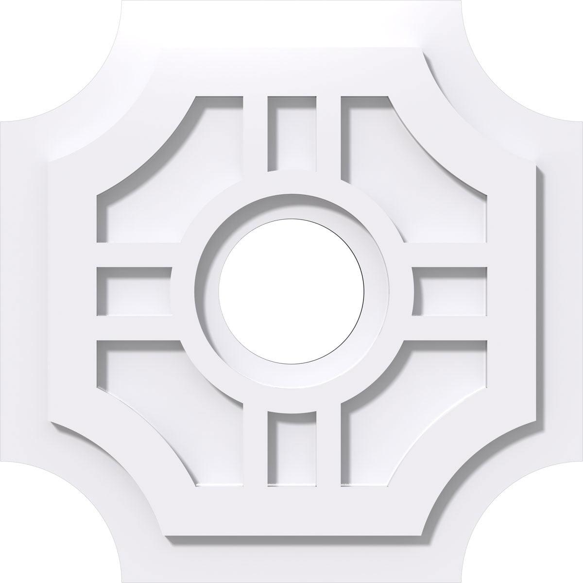 Ekena Millwork 30"OD x 5"ID x 9"C x 1"P Haus Architectural Grade PVC Contemporary Ceiling Medallion CMP16HS-04000