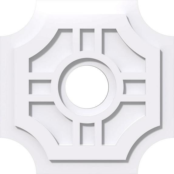 Ekena Millwork 30"OD x 5"ID x 9"C x 1"P Haus Architectural Grade PVC Contemporary Ceiling Medallion CMP16HS-04000