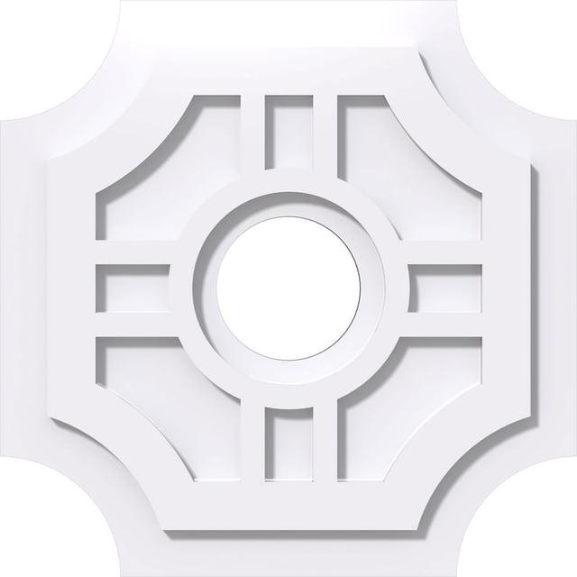 Ekena Millwork 30"OD x 5"ID x 9"C x 1"P Haus Architectural Grade PVC Contemporary Ceiling Medallion CMP16HS-04000