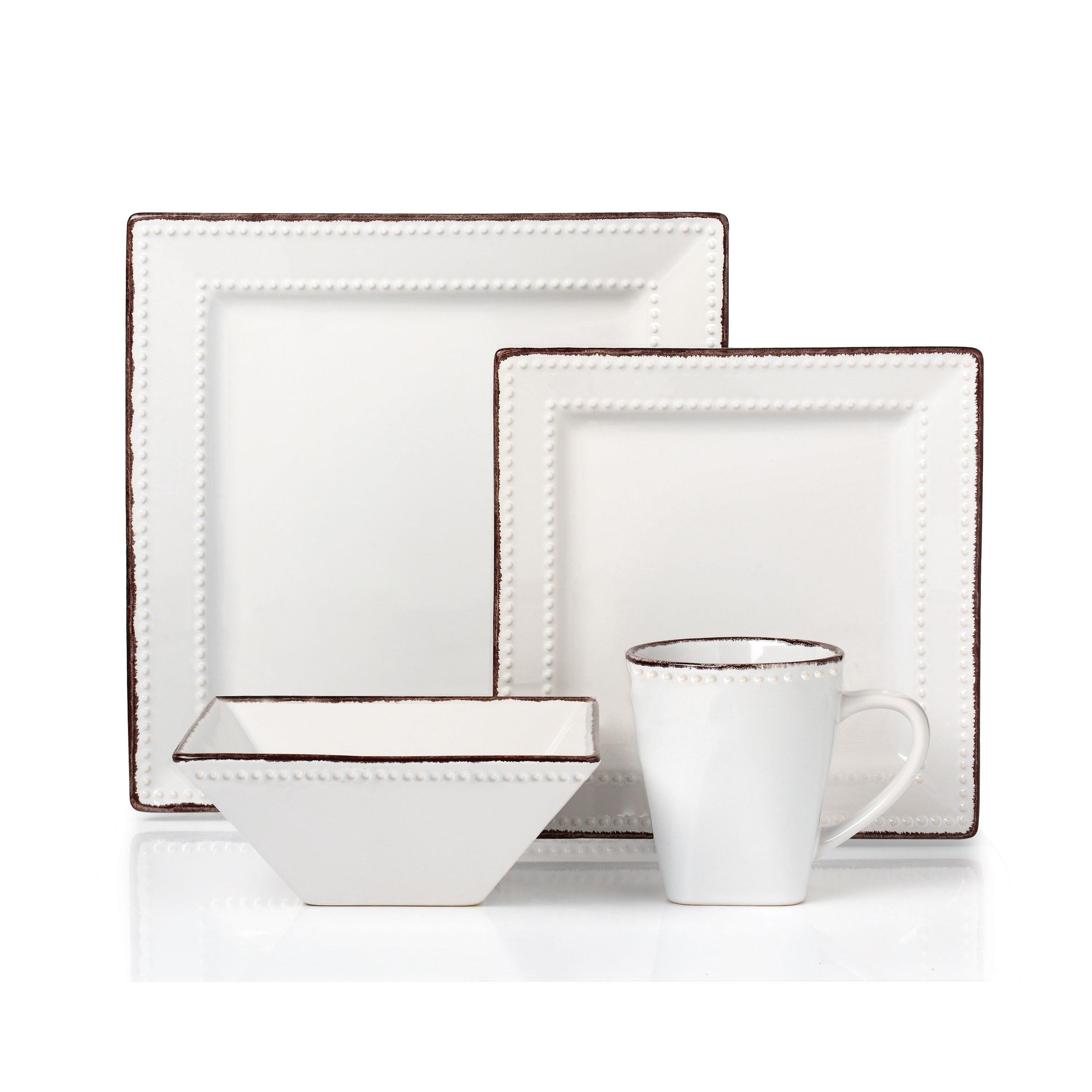 16 Piece Stoneware Dinnerware Set - Service for 4
