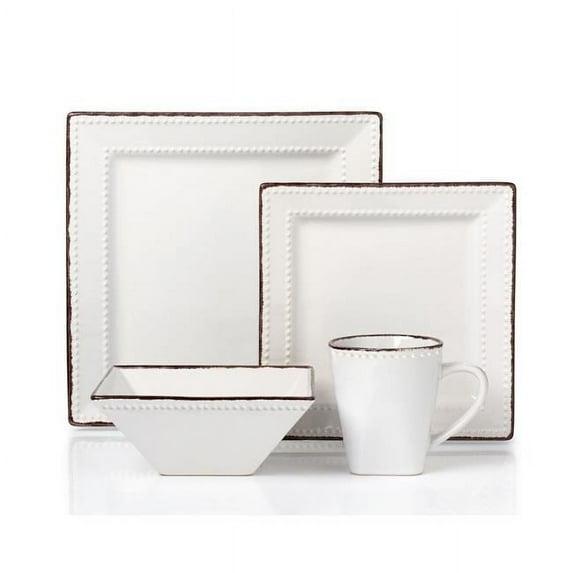 16 Piece Stoneware Dinnerware Set - Service for 4
