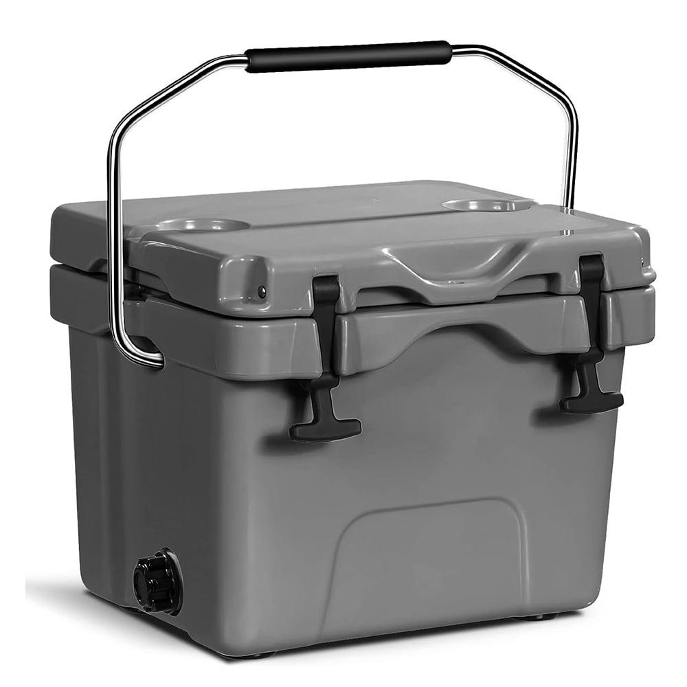 Costway 16 Quart Cooler Portable Ice Chest Leak-proof 24 Cans Ice Boxfor Camping