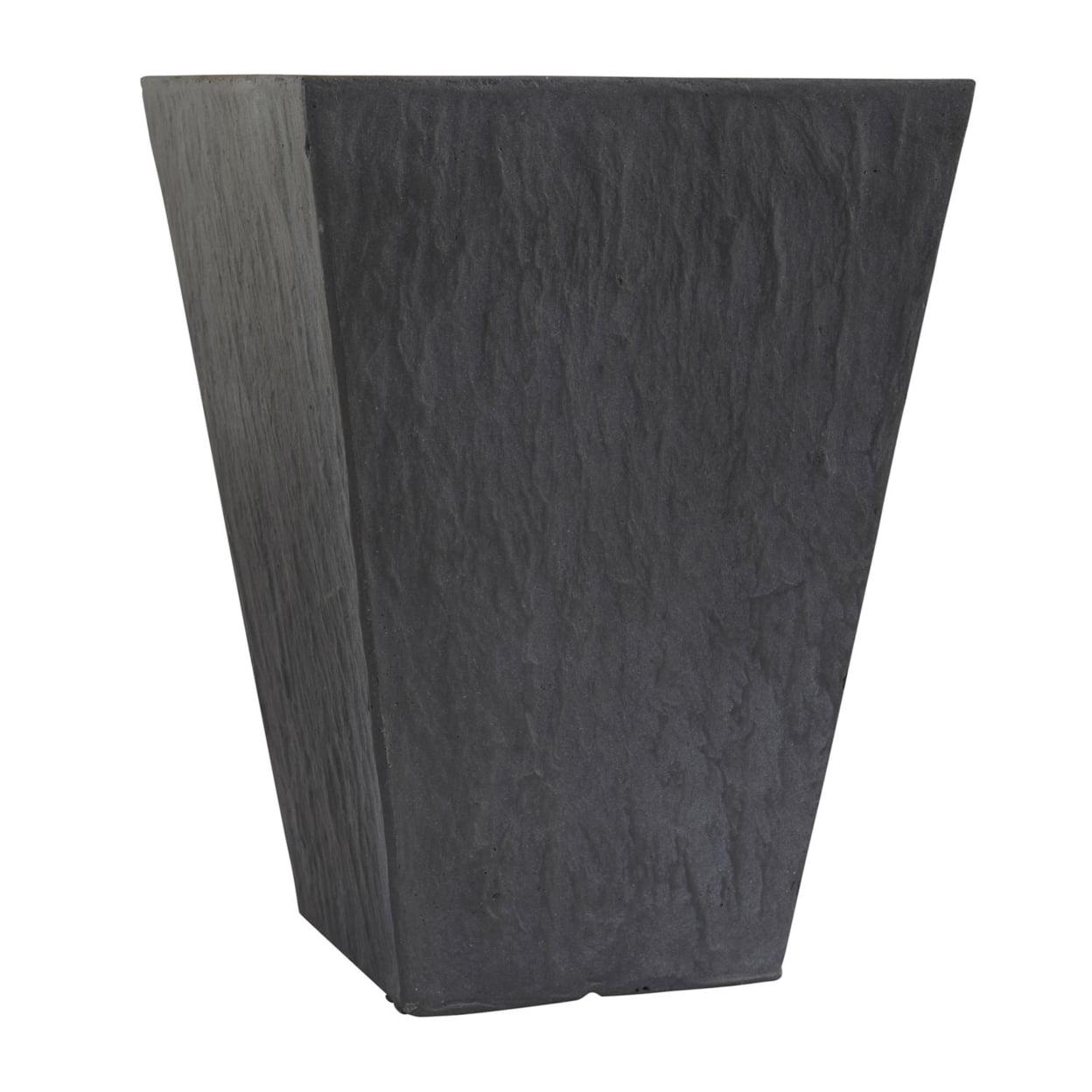 Slate Gray 16" Tapered Indoor-Outdoor Planter