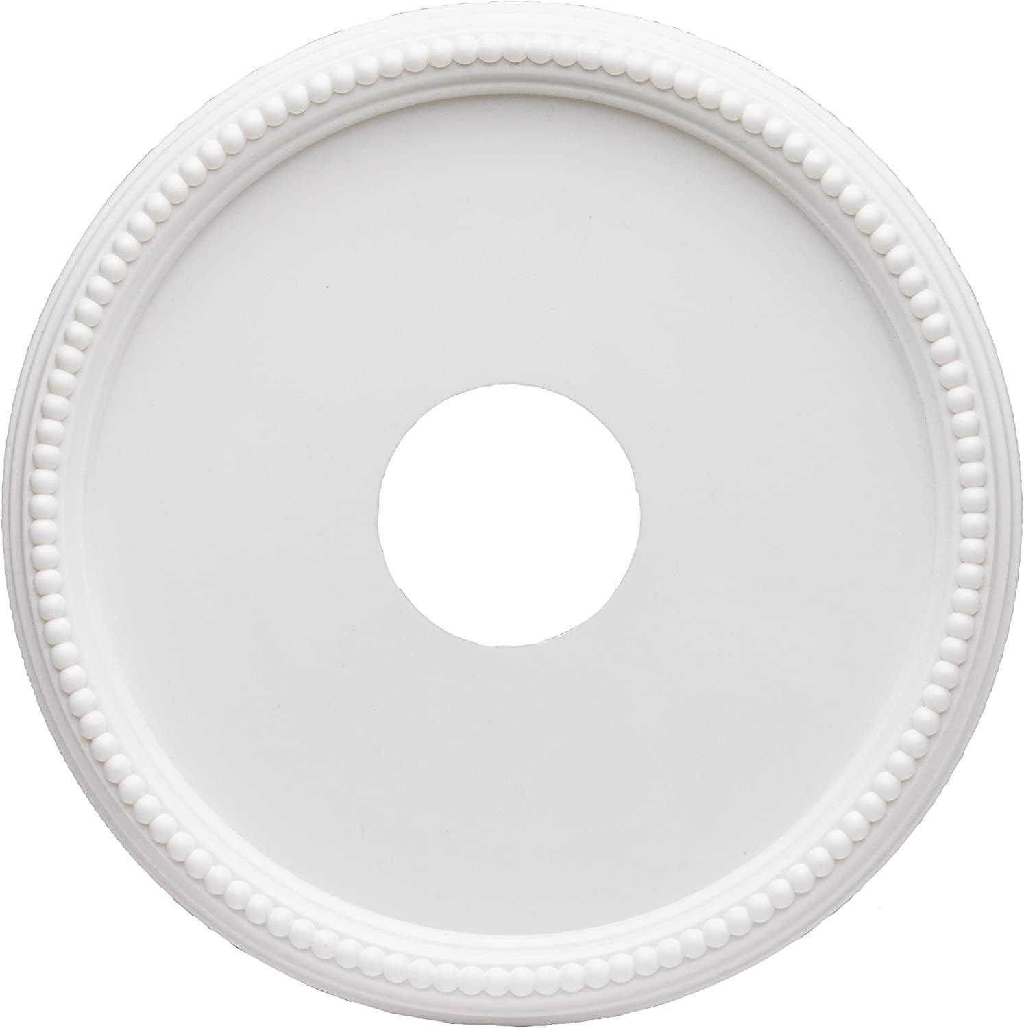 16" Classic White Beaded Ceiling Medallion