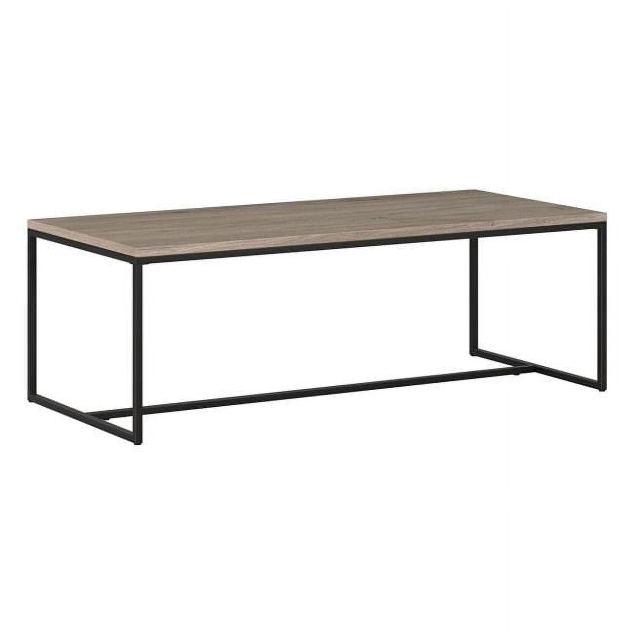 Evelyn&Zoe Boone 47" Wide Rectangular Coffee Table, Antiqued Gray Oak