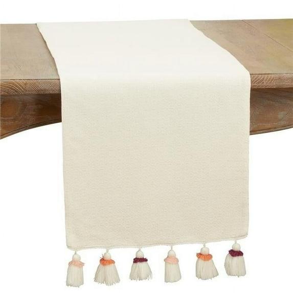 Saro Olivia Collection Cotton Blend Table Runner