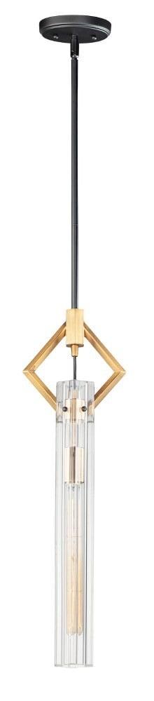 Maxim Lighting Flambeau 1 - Light Pendant in  Black/Antique Brass