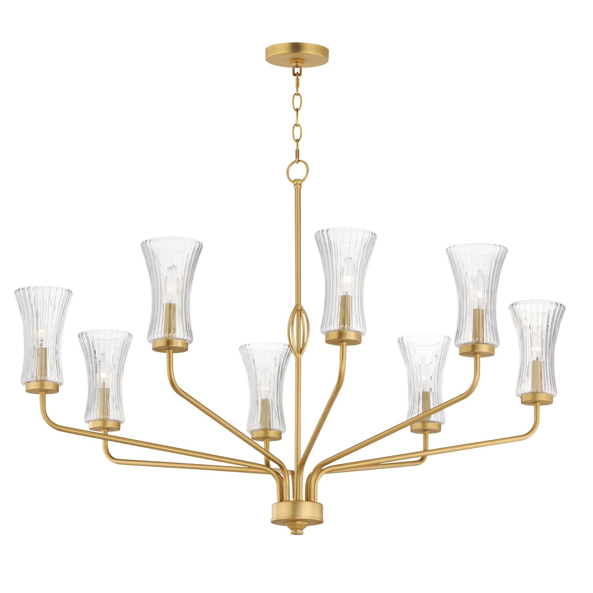 16158CRNAB-Maxim Lighting-Camelot - 8 Light Chandelier-18.75 Inches Tall and 42 Inches Wide     -Traditional Installation