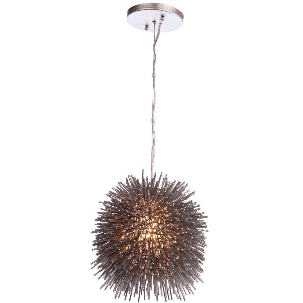 Chrome Sea Urchin Inspired Mini Globe Pendant Light