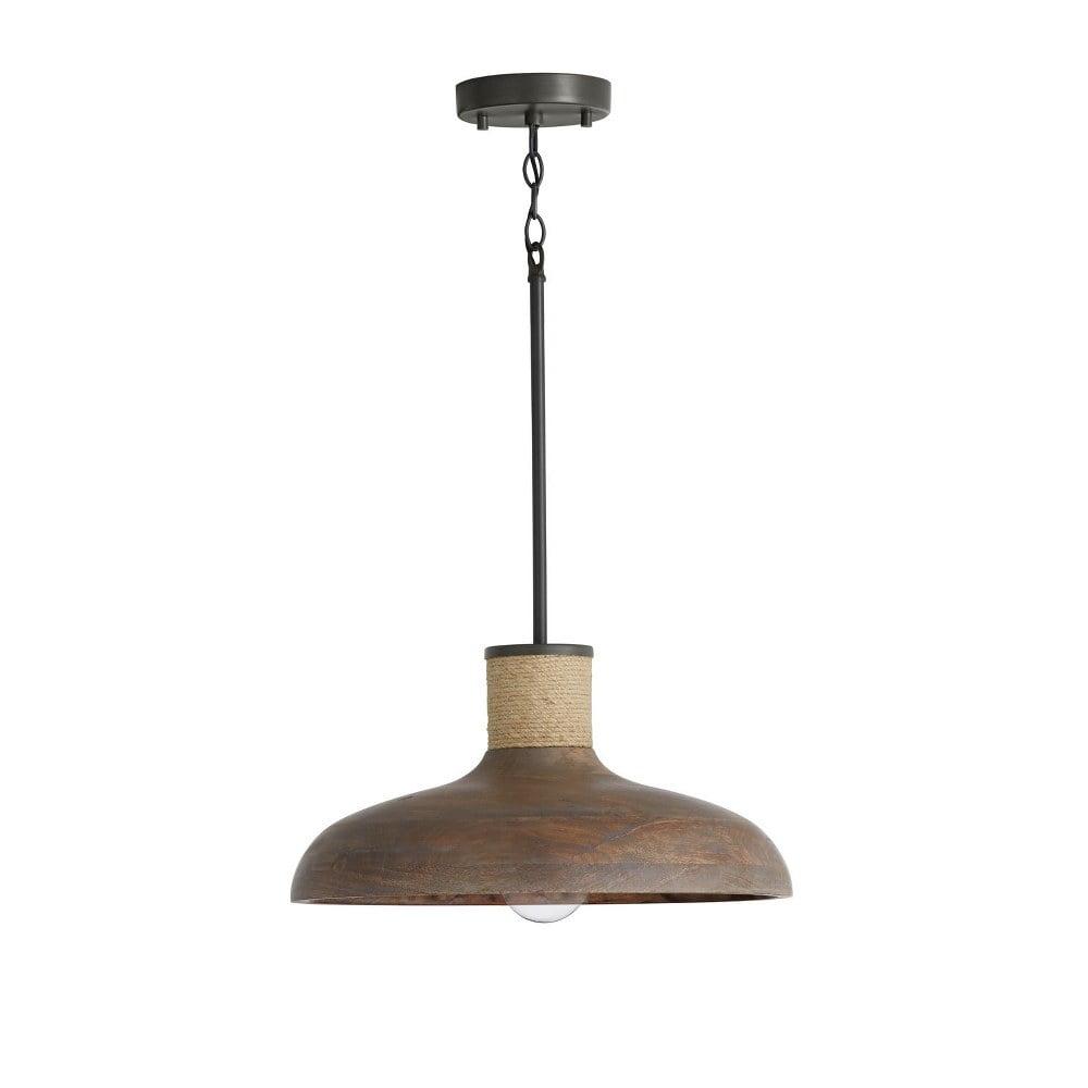 Capital Lighting Jacob 1 - Light Pendant in  Grey Wash/Iron Silk