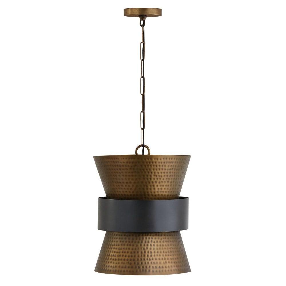 Capital Lighting Loren 1 - Light Pendant in  Patinaed Brass/Dark Zinc