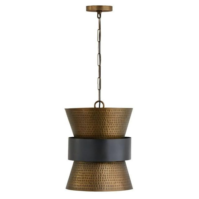 Capital Lighting Loren 1 - Light Pendant in  Patinaed Brass/Dark Zinc