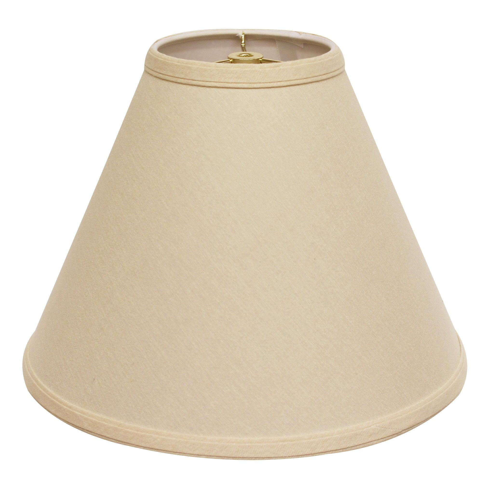 17 in. Parchment Biege Deep Cone Slanted Linen Lampshade