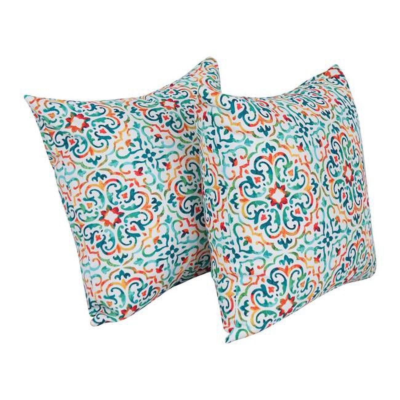 Cosmic Opal 17" Square Polyester Outdoor Throw Pillows - Set of 2