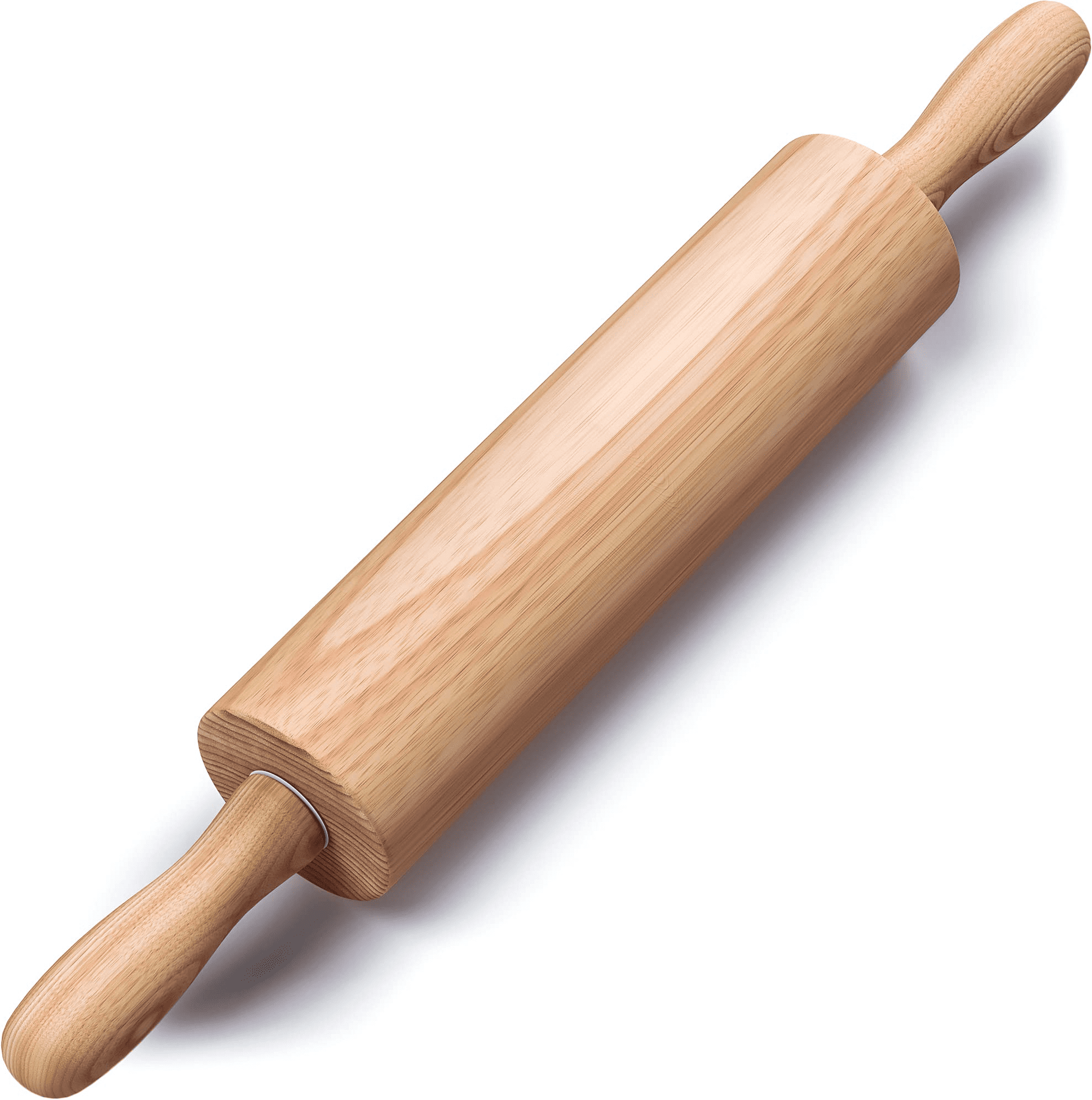 17.6 Inch Hard Oak Wooden Rolling Pin for Baking